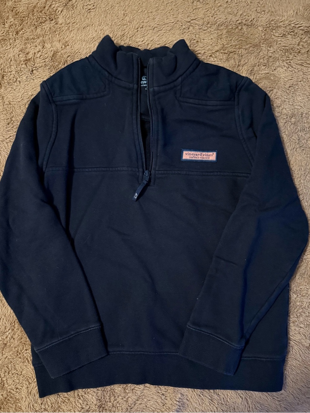 Vineyard Vines Dark Navy Quarter-Zip Pullover